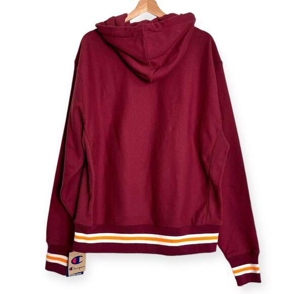 NWT Champion Reverse Weave Loose Fit Hoodie With Embroidered Leaves Men's Size L - Picture 2 of 11